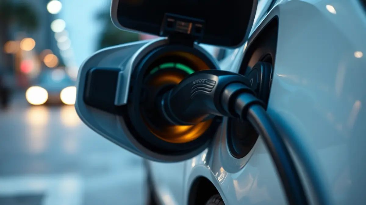 Imagen genérica de un vehículo eléctrico cargando, simbolizando la transición energética.