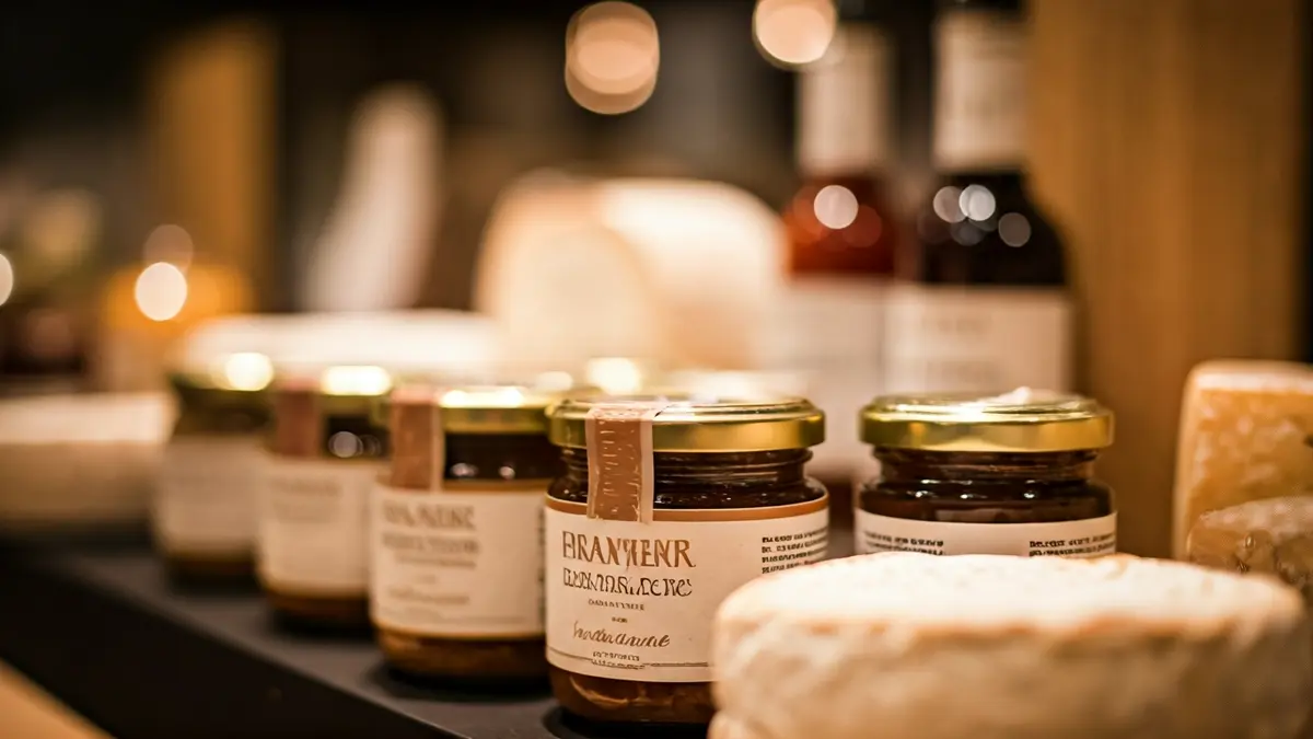 Imagen genérica de productos gourmet en una feria de alimentación.