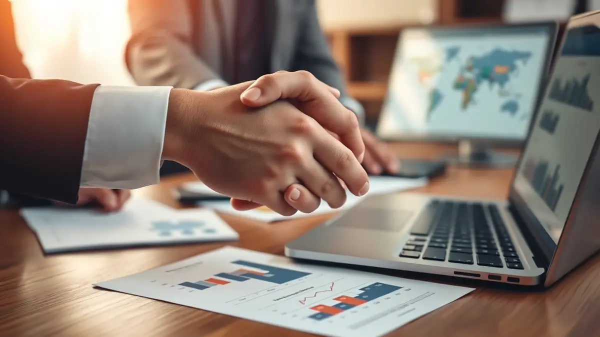 Generic image of a business agreement or corporate collaboration.