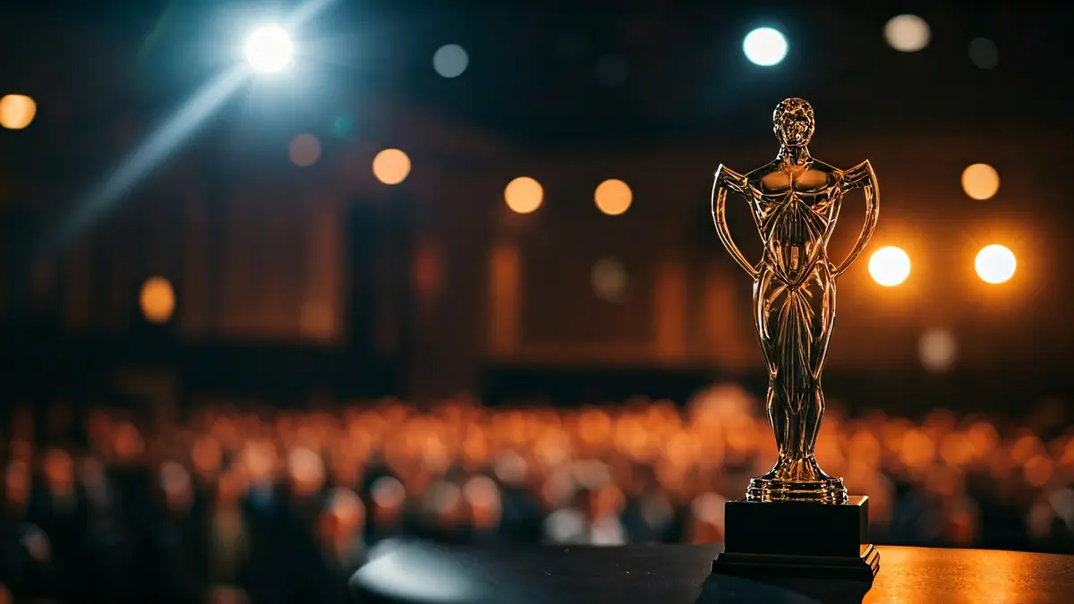 Imagen genérica de un trofeo o premio en un escenario, simbolizando el éxito y el reconocimiento empresarial.