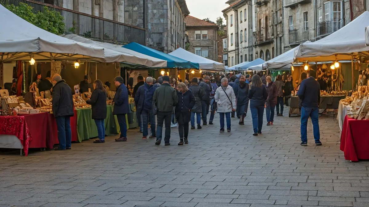 Imagen genérica de una feria de oportunidades en una plaza