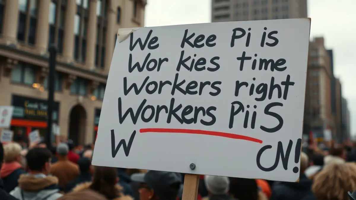 Imaxe xenérica dunha manifestación obreira en Galicia.