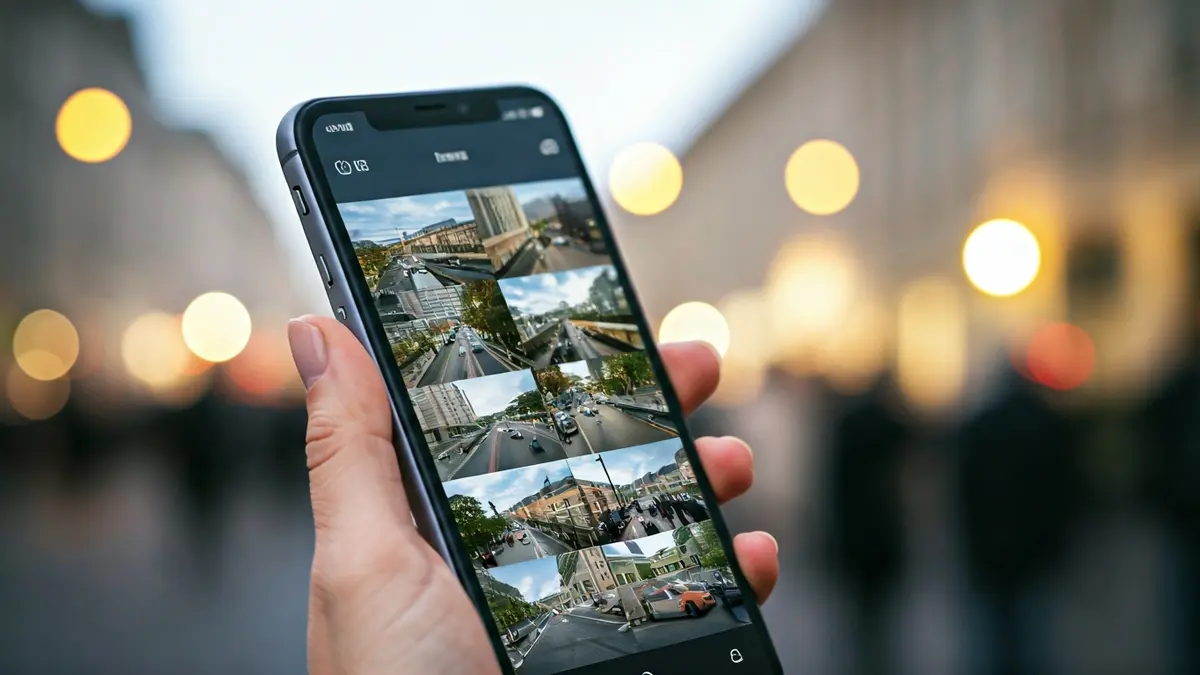 Imagen genérica de la pantalla de un teléfono móvil mostrando una herramienta interactiva de monitorización de tráfico.