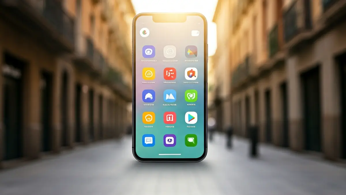 Generic image of app icons on a smartphone screen