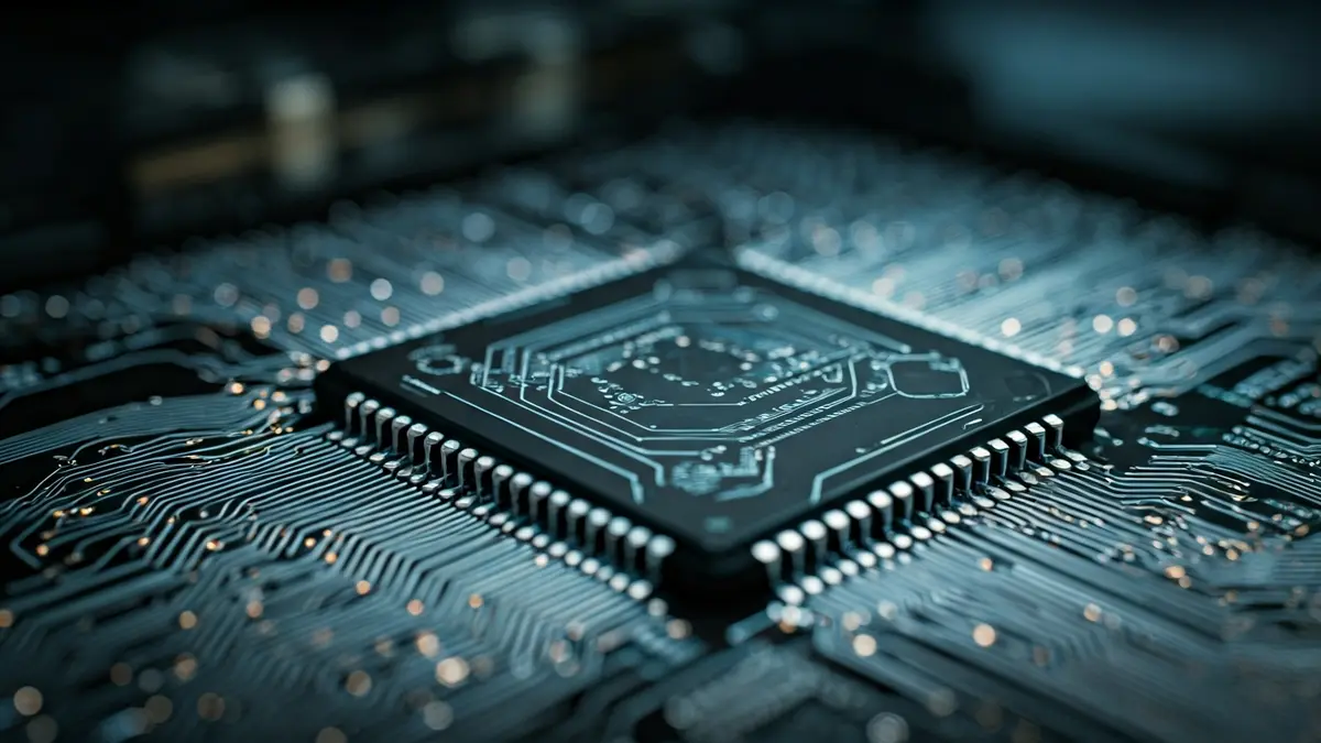 Generic image of a microchip or electronic circuit, representing artificial intelligence.