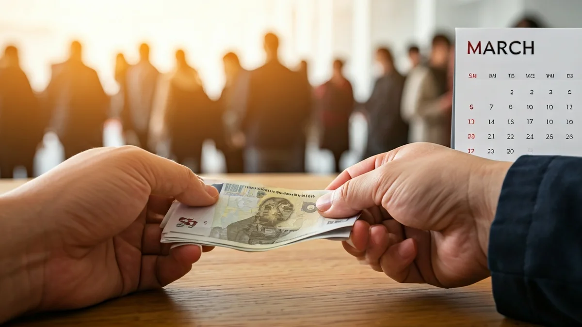 Generic image of hands exchanging money, symbolizing economic activity and employment.