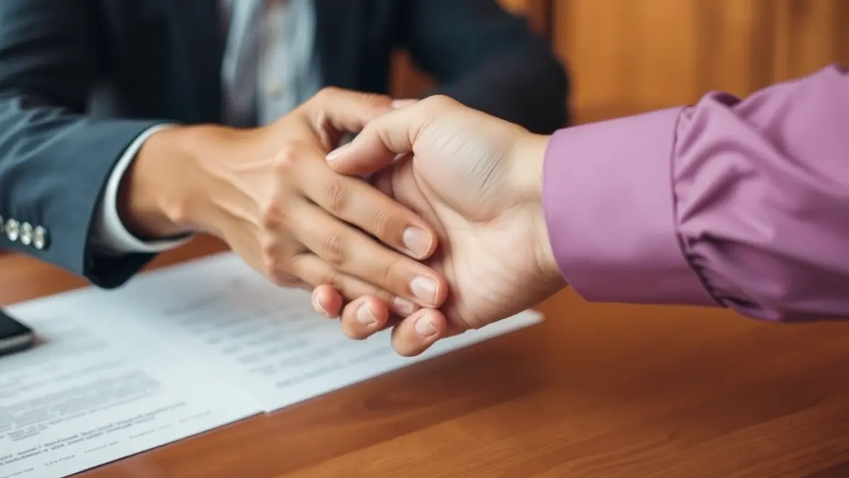 Imagen genérica de un acuerdo empresarial o éxito financiero.