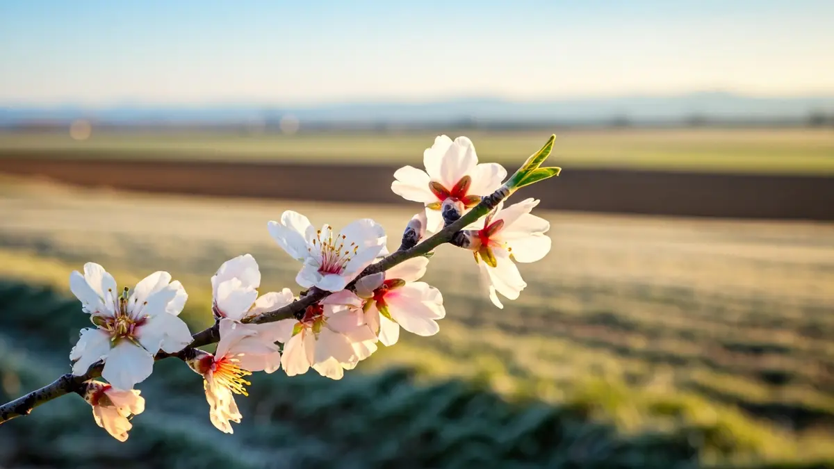 Almendro afectado por las heladas en la provincia de Almería