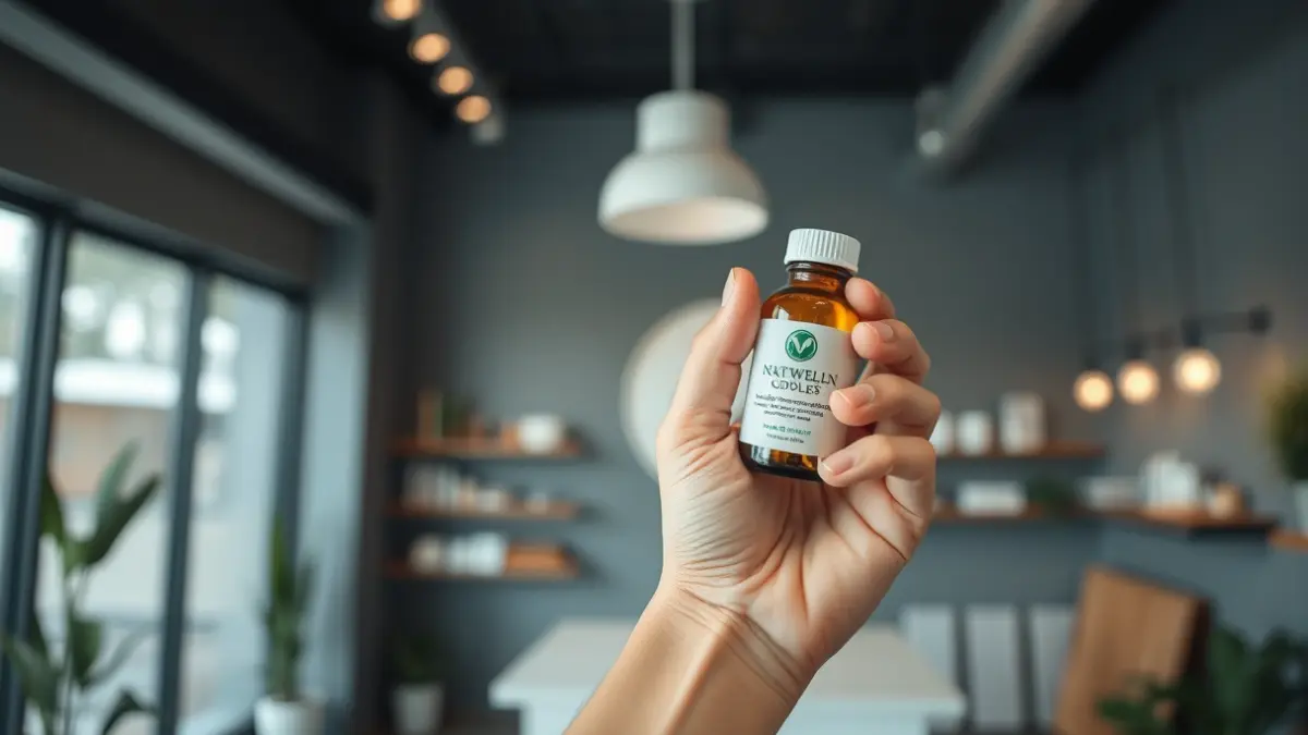 Imagen genérica de un suplemento natural en un centro de bienestar.