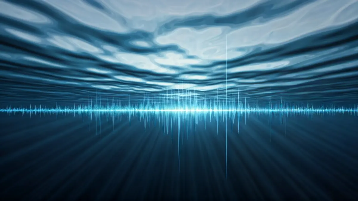 Imagen de un sistema de inteligencia artificial detectando sonidos de cetáceos en el Estrecho de Gibraltar.