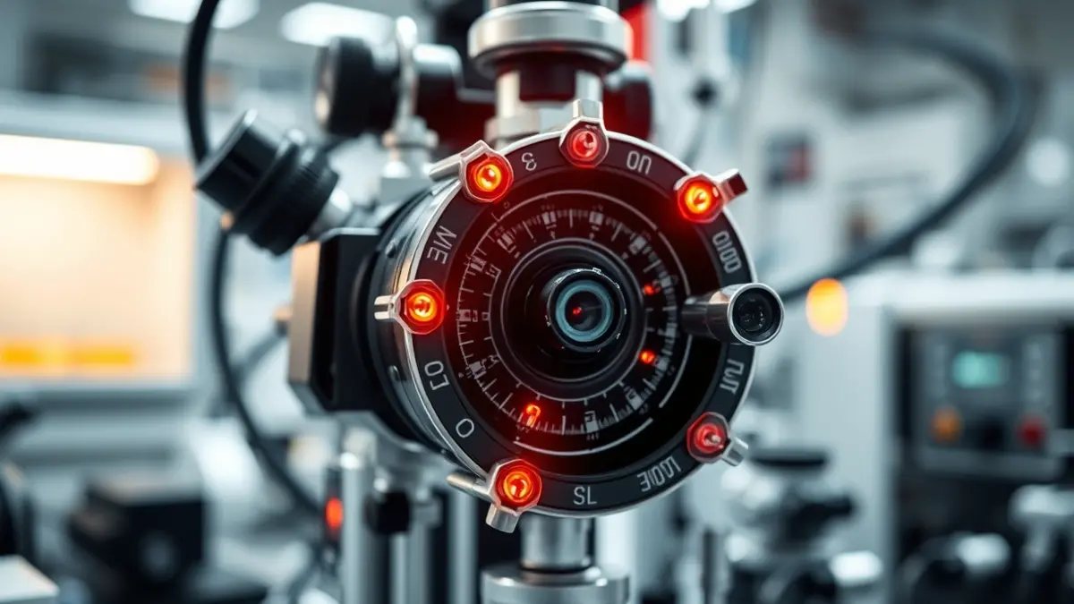 Image of an advanced scientific instrument with glowing elements, symbolizing research and international collaboration.