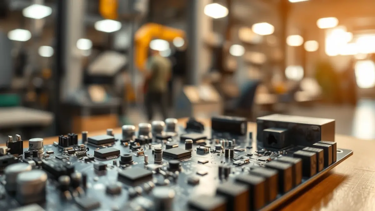 Generic image of an electronic circuit board, symbolizing mechatronics and electronics training.