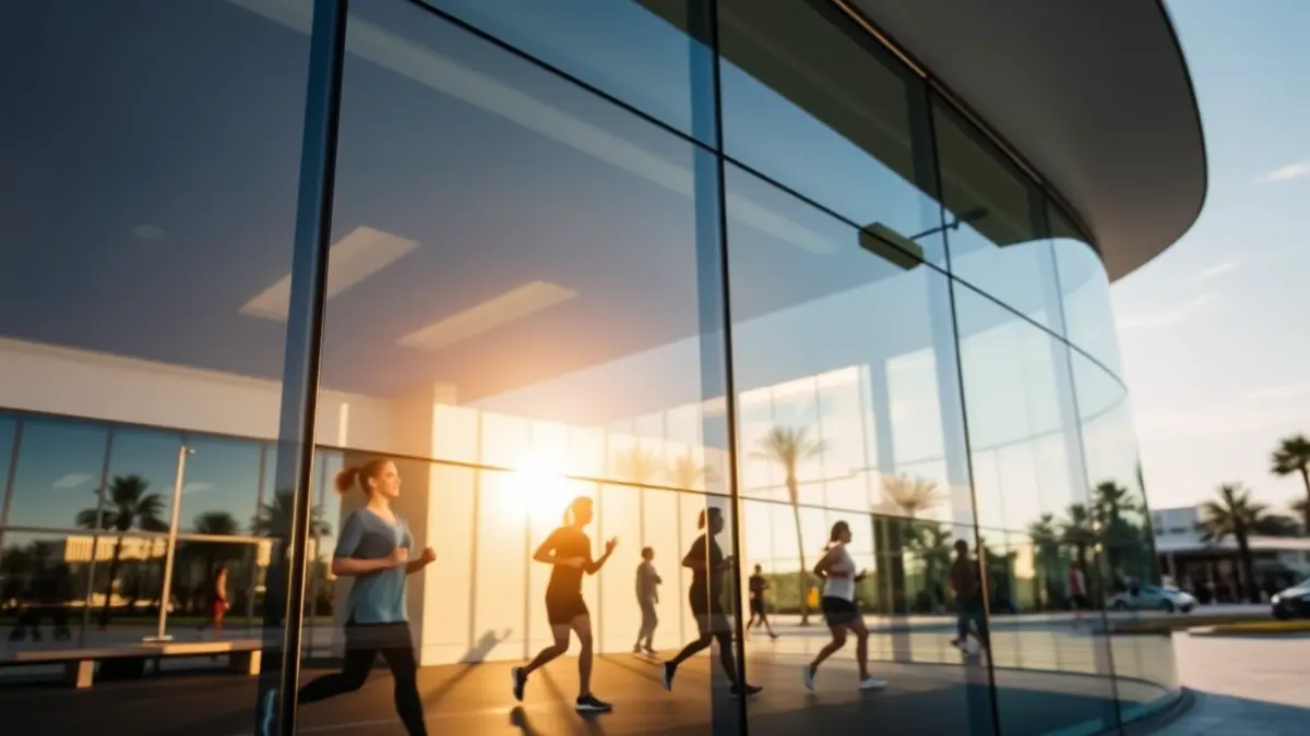 Imagen de un centro deportivo moderno en Almería