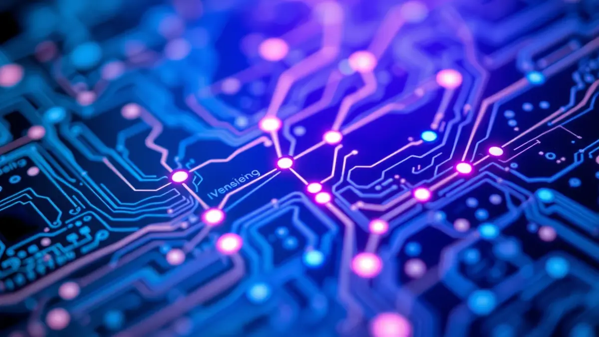 Imagen genérica de tecnología avanzada y circuitos, representando inteligencia artificial y computación cuántica.