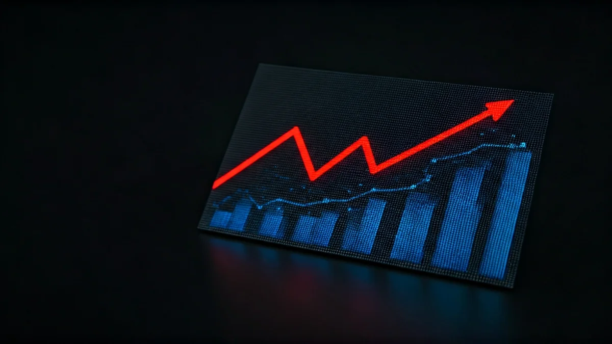 Imagen genérica de gráficos económicos mostrando tendencias opuestas.