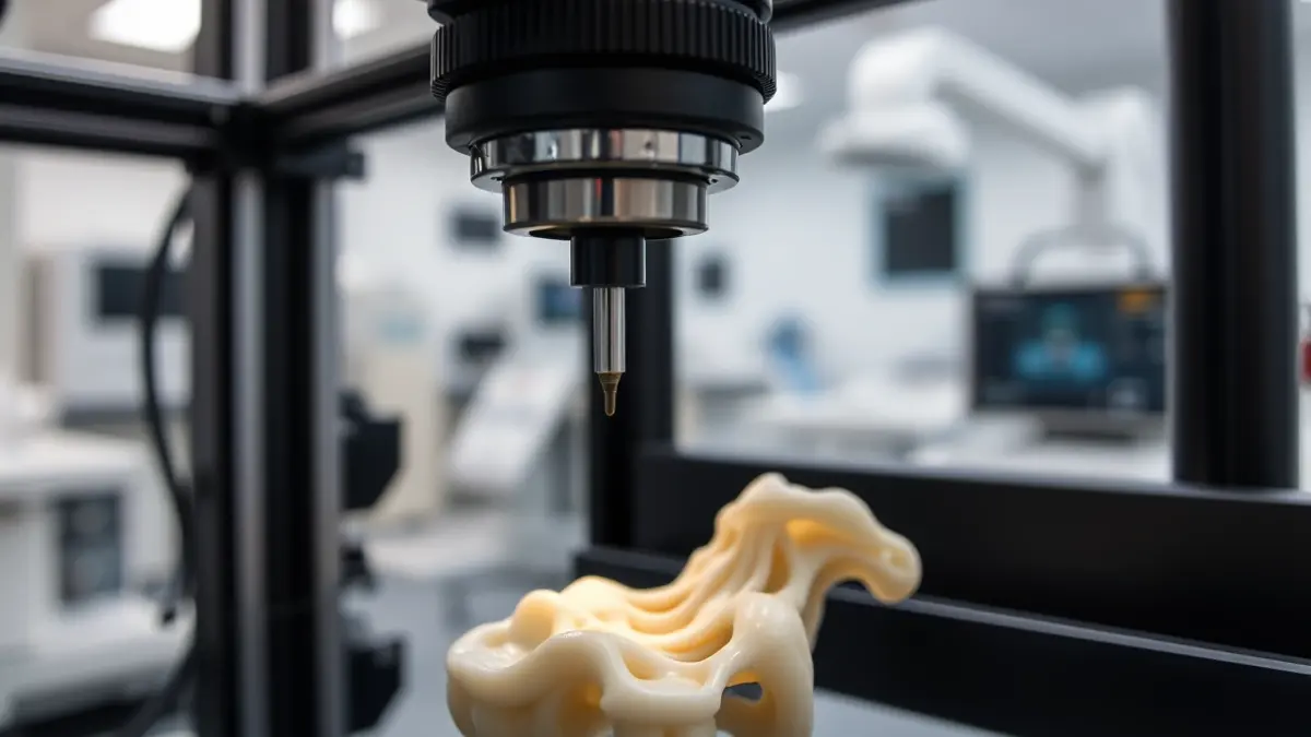 Generic image: A 3D printer creating a complex medical model in a modern laboratory.