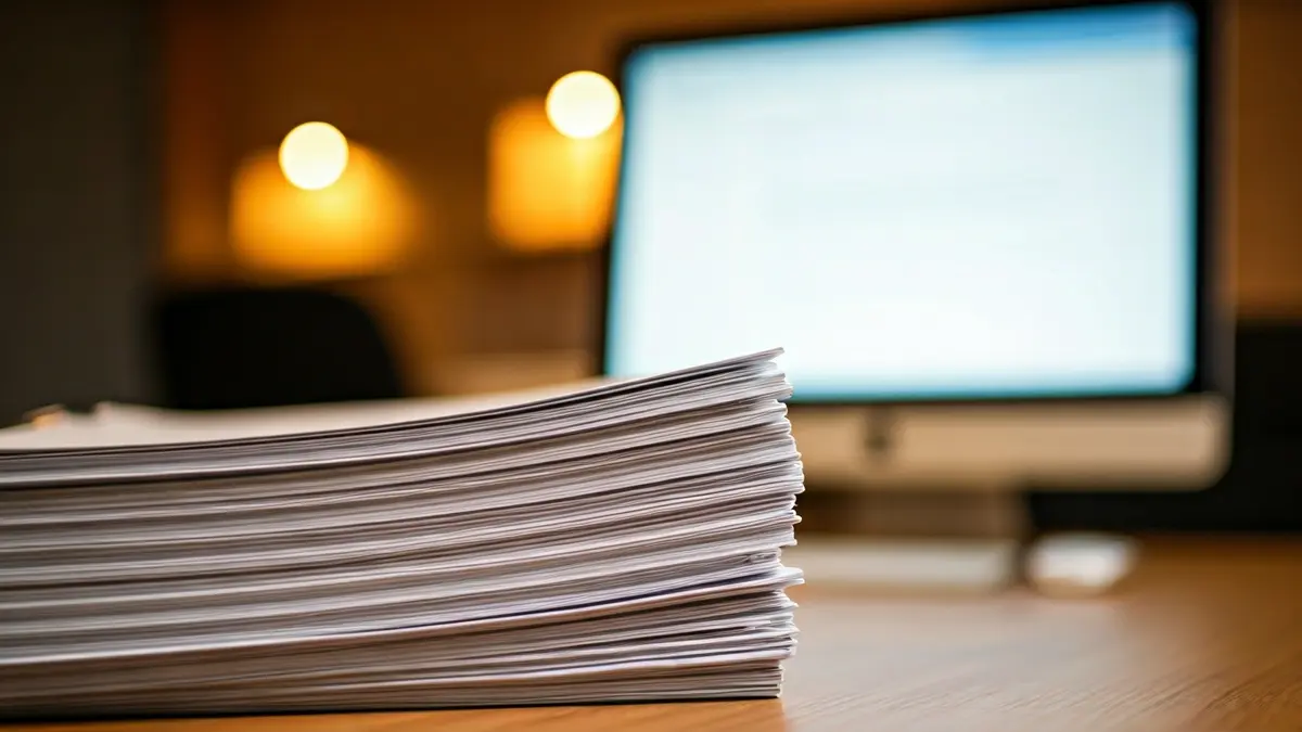 Imagen genérica de documentos de solicitud de empleo sobre un escritorio.