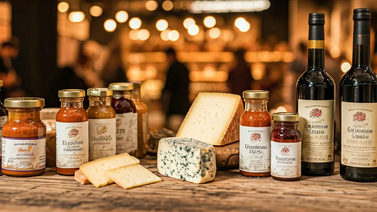 Productos agroalimentarios de La Gomera en una feria gourmet.