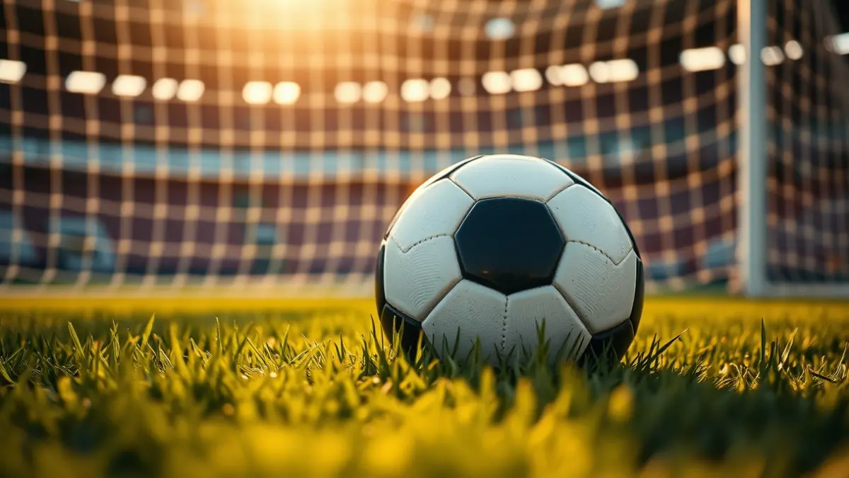 Imagen genérica de un balón de fútbol en el césped de un estadio.