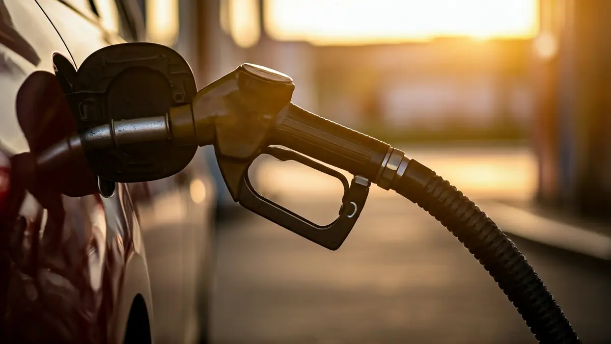 Imagen genérica de una manguera de combustible en un coche, representando el aumento de precios.