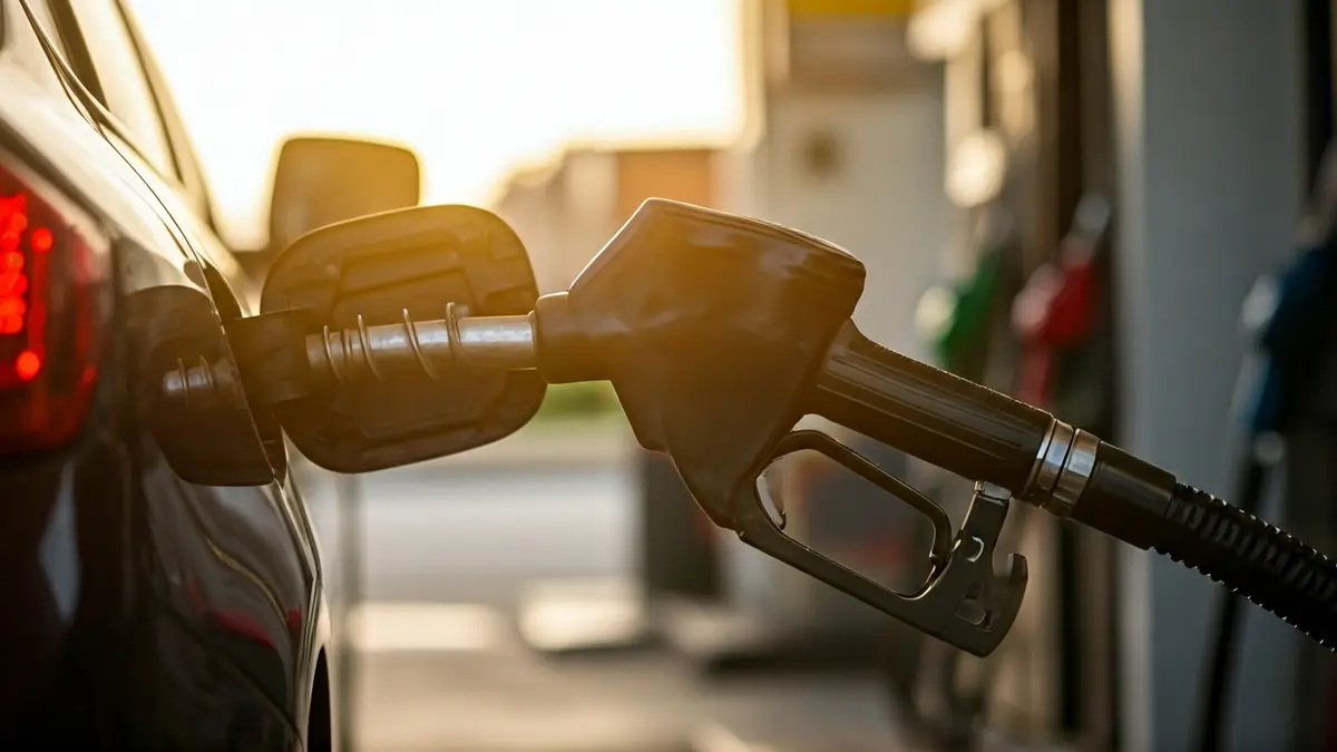 Imagen genérica de una manguera de combustible en un coche, representando el encarecimiento de los carburantes.