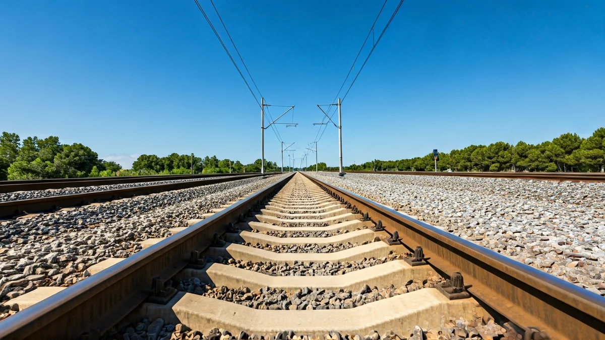 Generic image of a high-speed train track under construction.