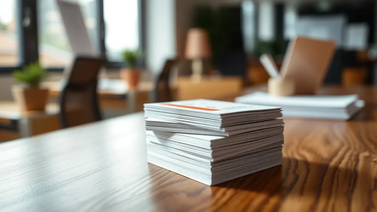 Generic image of business cards, symbolizing new business creation.