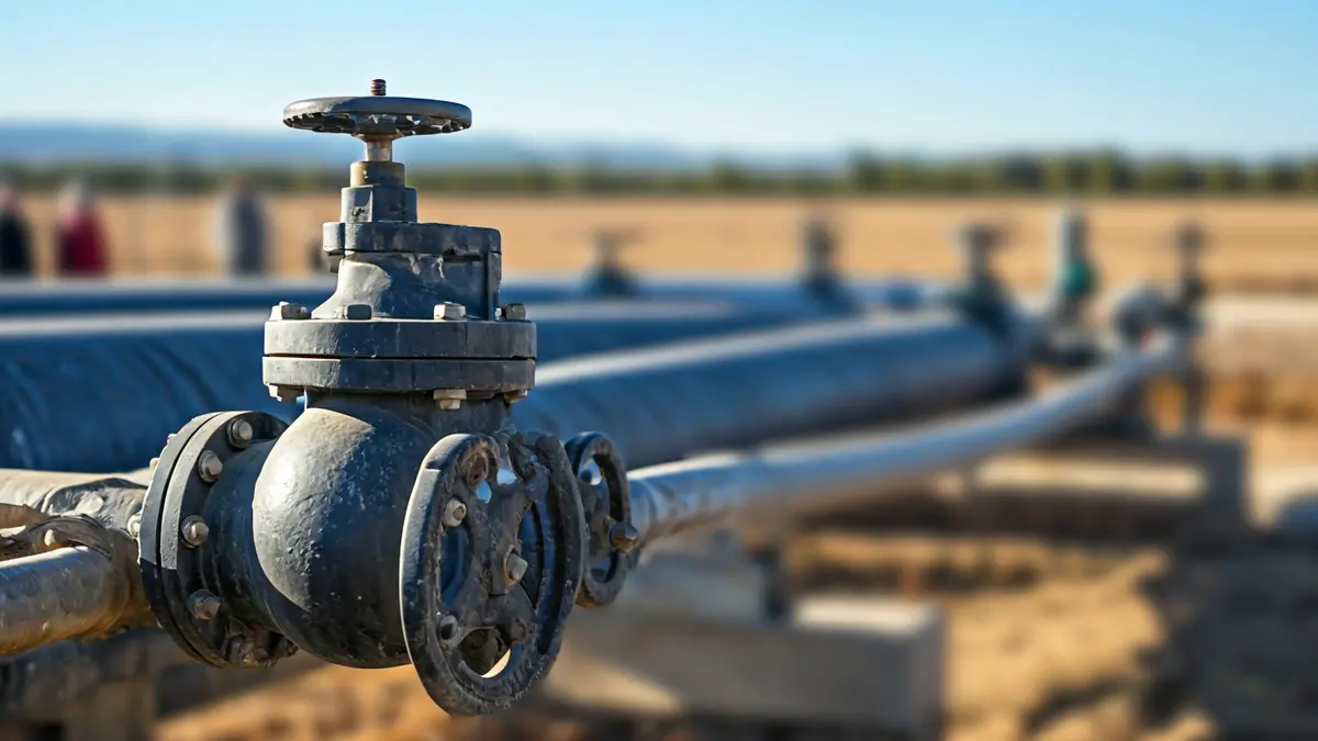 Imagen genérica de una planta de tratamiento de aguas con tuberías y sistemas de filtración.