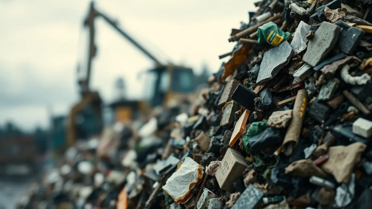 Imagen genérica de residuos municipales en una planta de tratamiento.