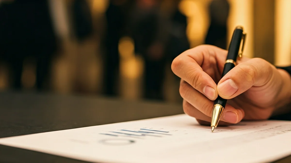 Generic image of a hand analyzing economic data