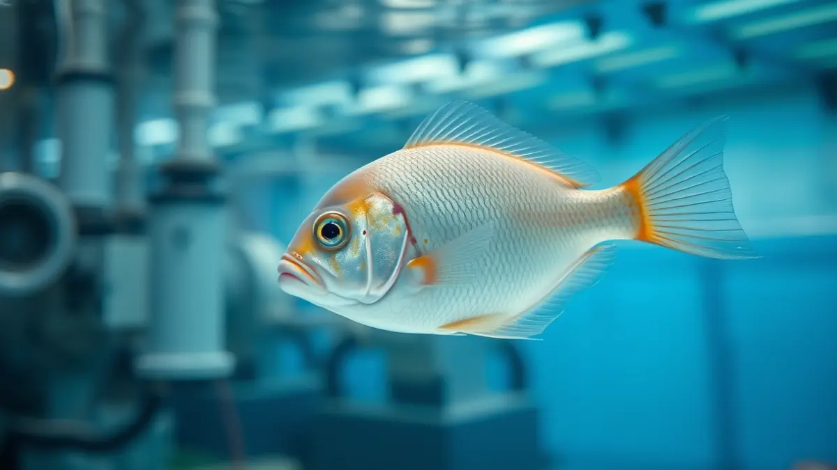 Imagen genérica de un lenguado en un centro de acuicultura.
