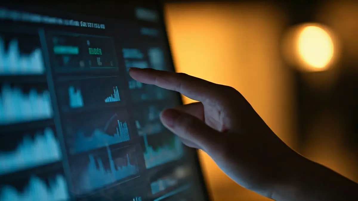 Imagen genérica de una pantalla digital con datos económicos y gráficos.