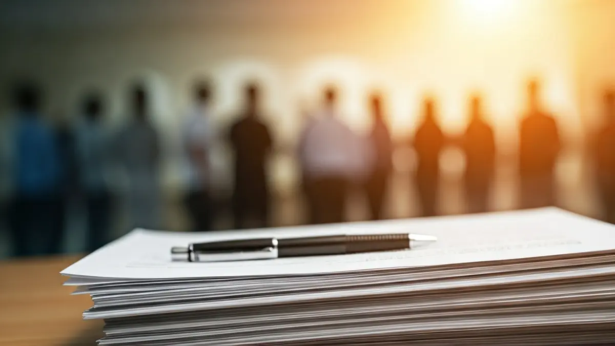 Generic image of official documents and a pen, symbolizing selection processes.