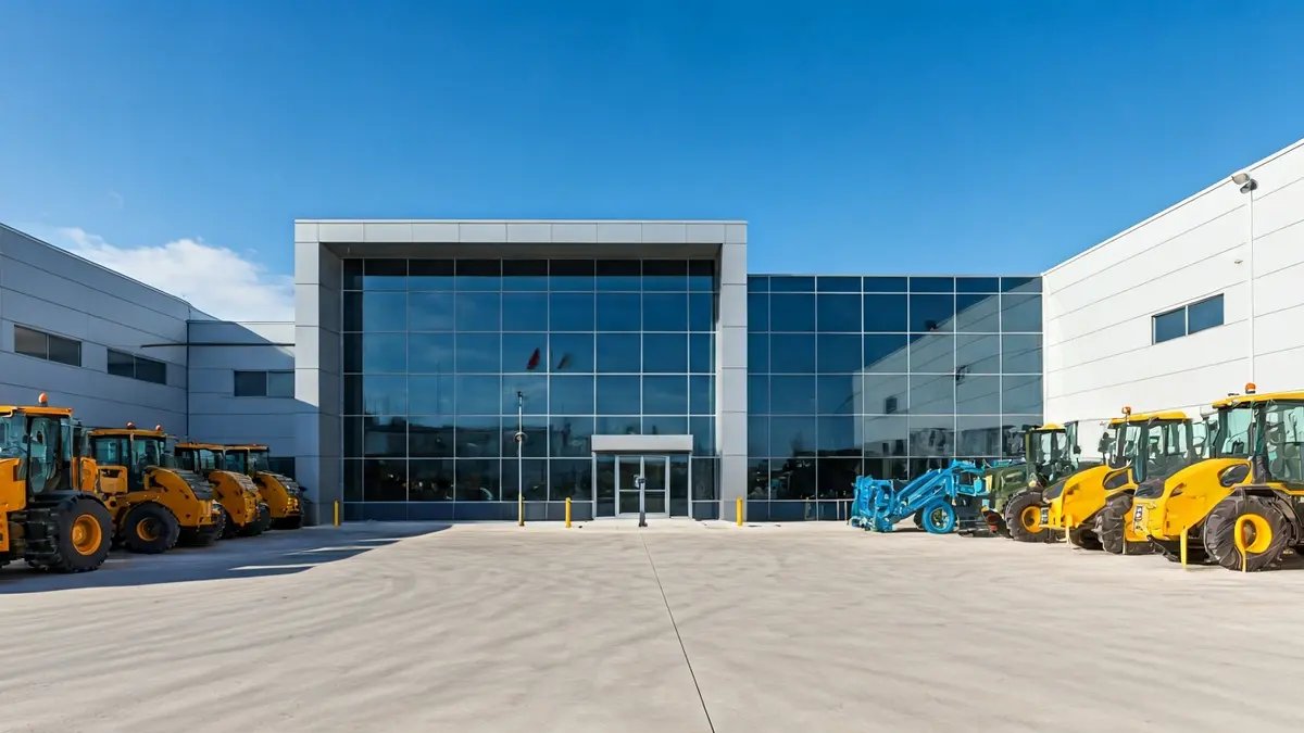 Imagen de una delegación industrial moderna en una zona mediterránea.