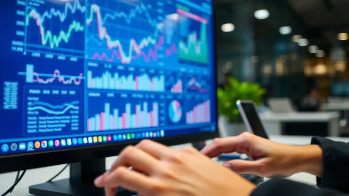 Imagen genérica de un portal de datos económicos con gráficos y visualizaciones.