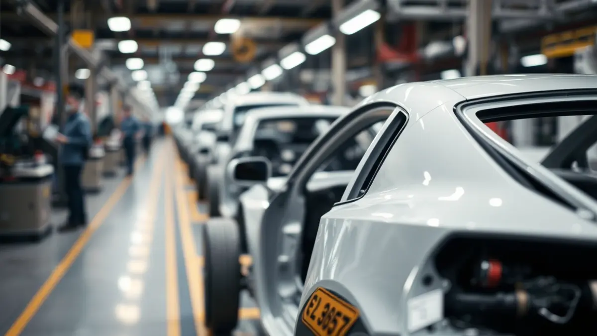 Imagen genérica de una cadena de montaje en una fábrica de automóviles.