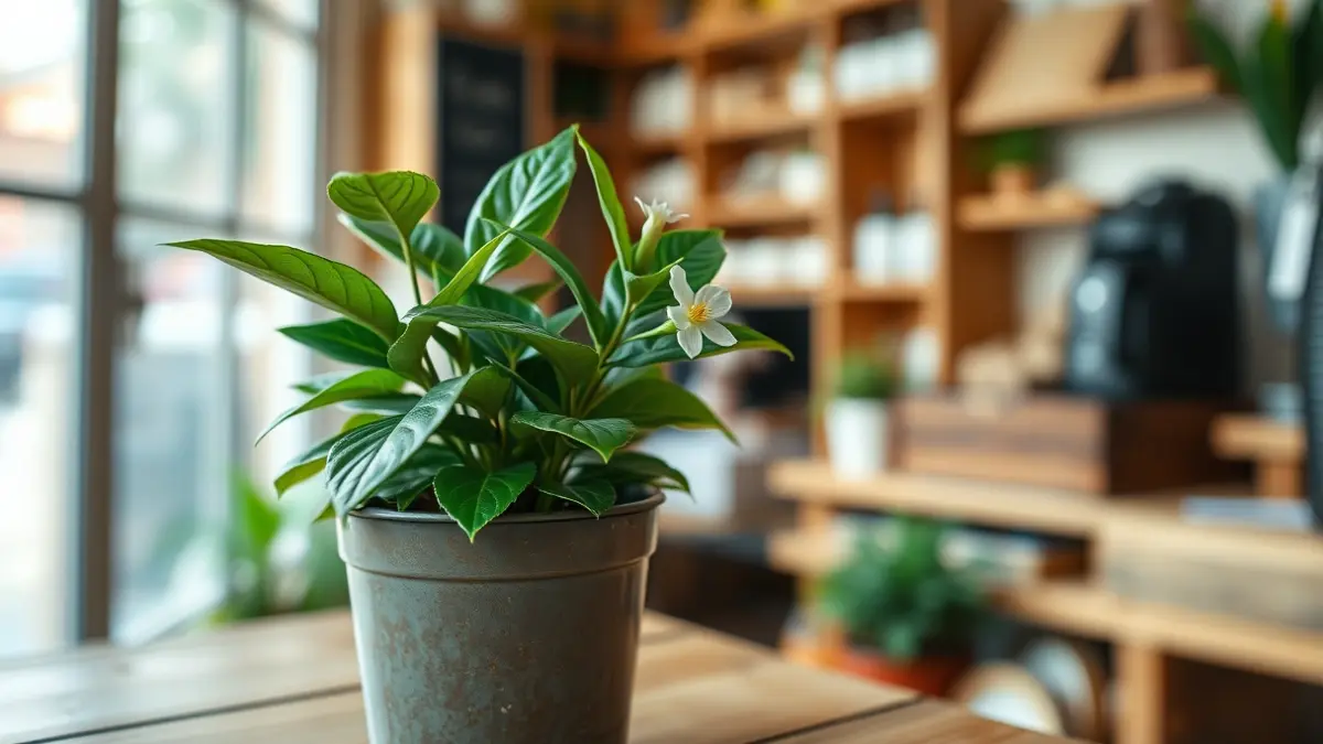 Imagen genérica de una planta en maceta, símbolo de regalo en el comercio local.
