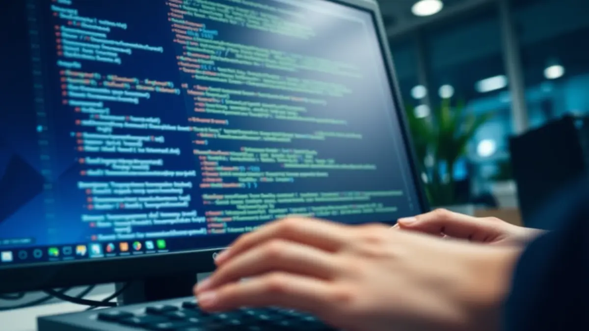 Imaxe xenérica de código aberto nunha pantalla de ordenador, representando o software libre.