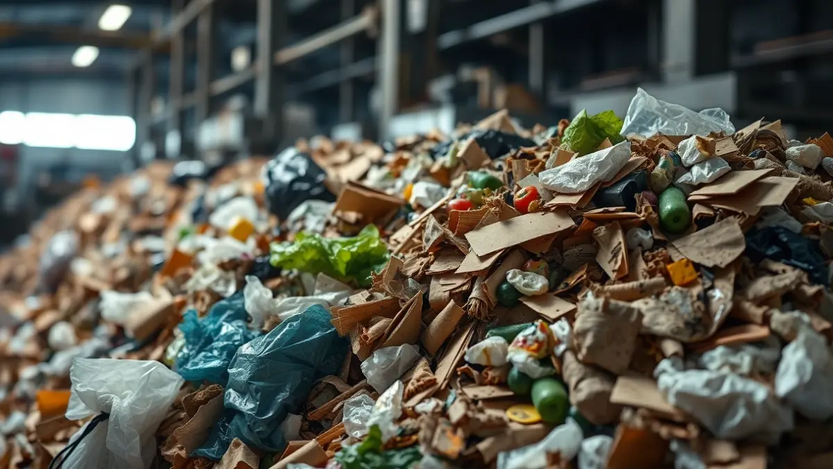 Imagen genérica de residuos acumulados en una planta de tratamiento.