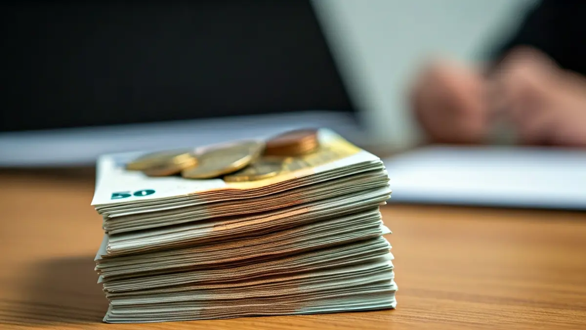 Imagen genérica de dinero y documentos, simbolizando la gestión económica municipal.