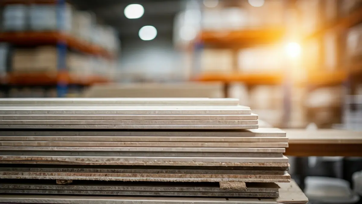 Imagen genérica de materiales de construcción en un almacén.