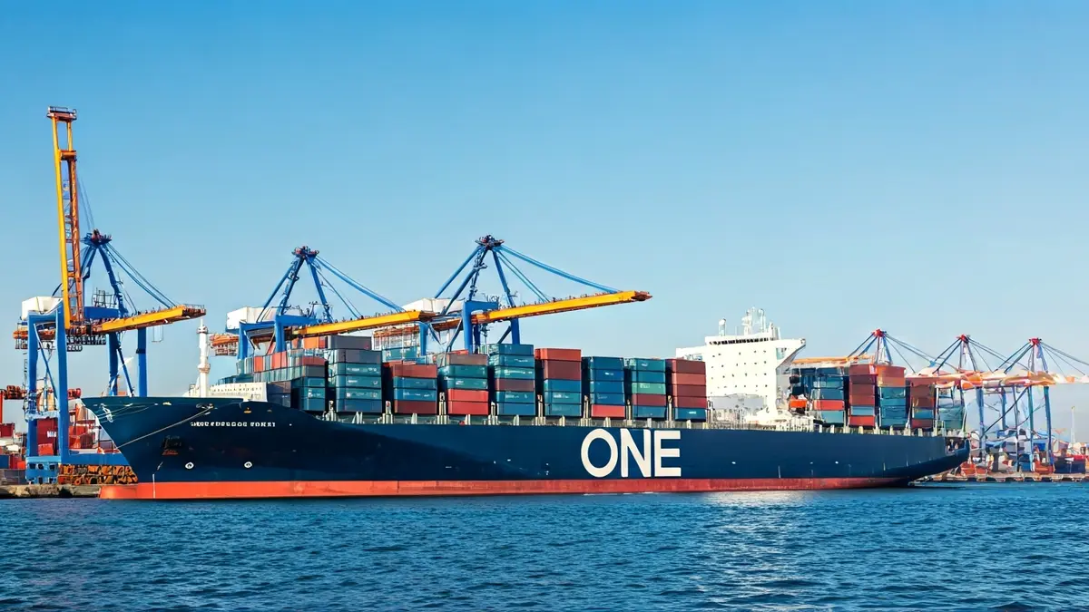 Buque portacontenedores de Ocean Network Express (ONE) en el Puerto de Algeciras.