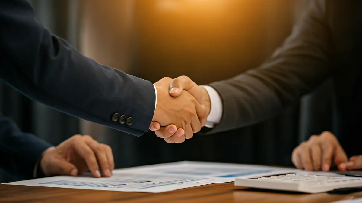 Imagen genérica de manos estrechándose sobre una mesa, simbolizando la creación de empresas.