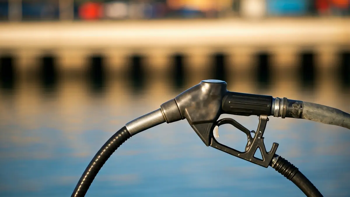 Imagen genérica de un barco de pesca repostando combustible en el puerto.