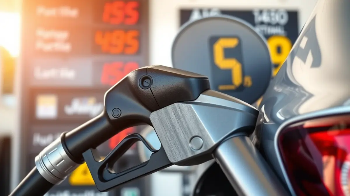 Imagen genérica de una manguera de combustible en una gasolinera.