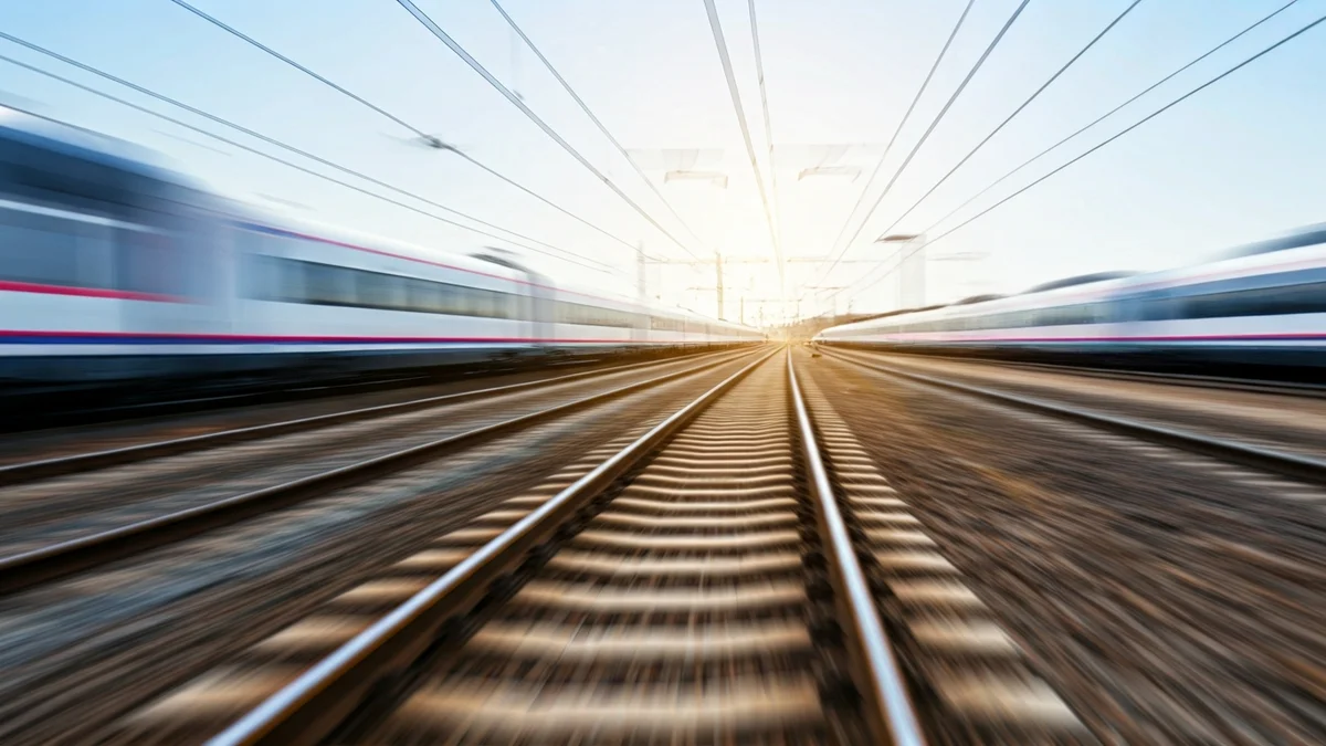 Generic image of high-speed train tracks.