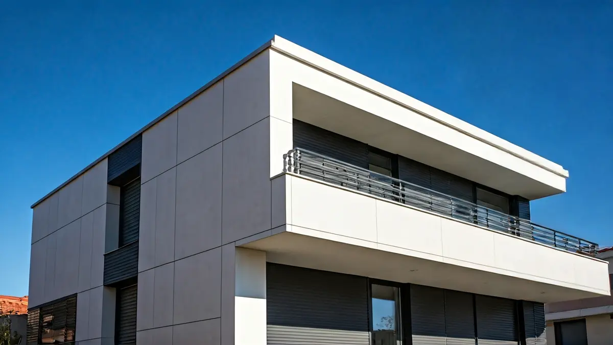 Generic image of a modern facade with quality finishes.