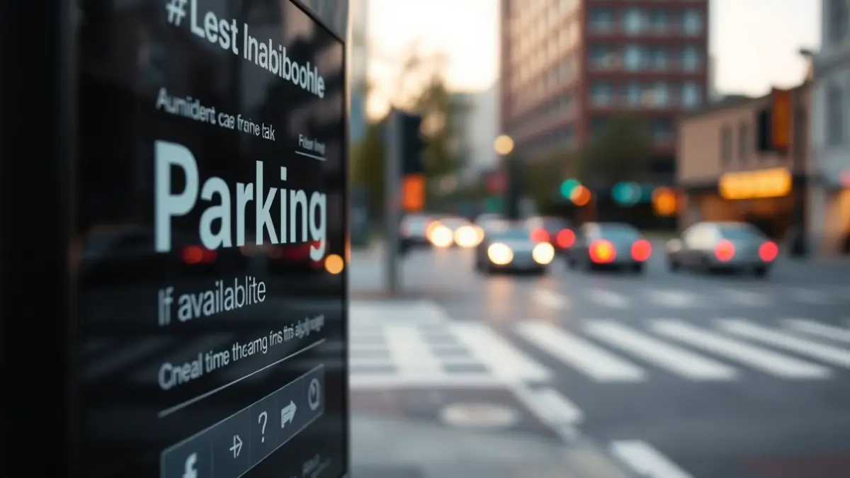 Imagen genérica de un panel digital mostrando información de aparcamientos en tiempo real.