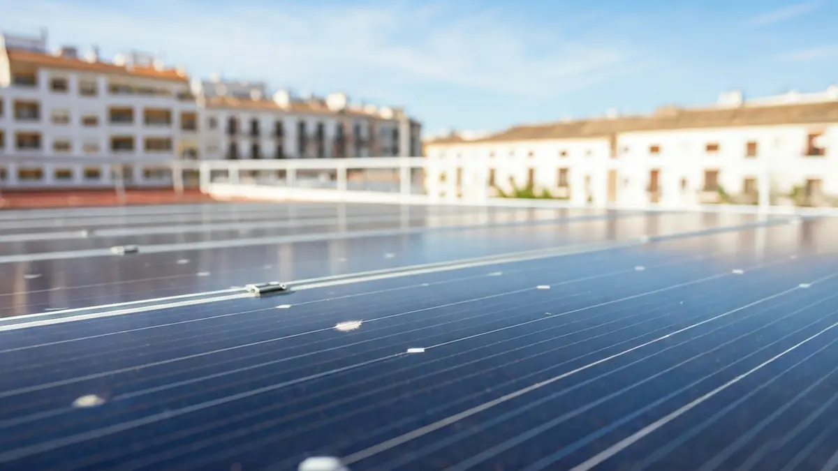 Imagen genérica de paneles solares en un tejado.