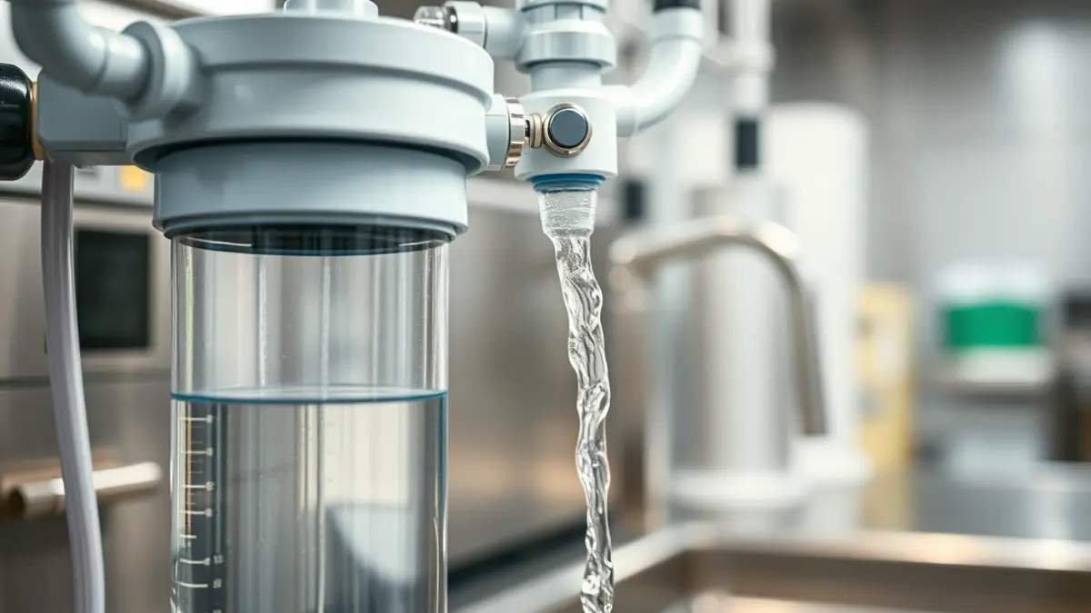 Imagen genérica de un sistema de filtración de agua profesional.